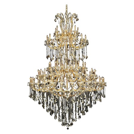 Elegant Lighting Royal Cut Smoky Golden Teak Crystal Maria Theresa 85-Light 2800G96G-GT/RC